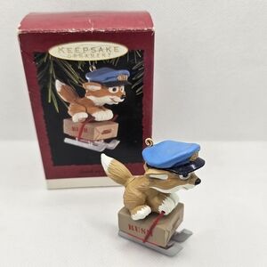 Quick as a Fox Hallmark Keepsake Ornament Christmas 1993 Postal Mail Carrier Box